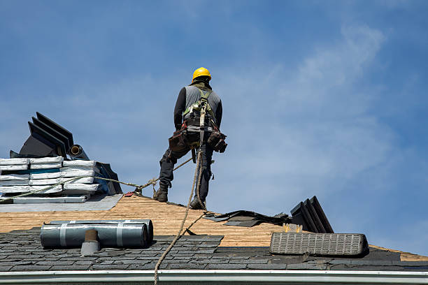 Professional Gutter Installation technician working in Pennville, PA